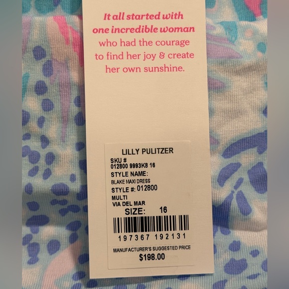 Lilly Pulitzer Blake Maxi Dress Size 16 NWT Via Del Mar $198 - Picture 4 of 8